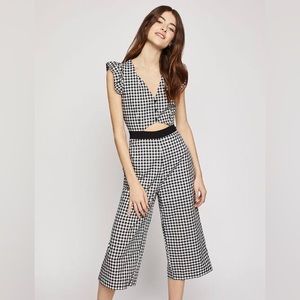 BCBG gingham jumpsuit